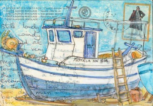fishing boat painting Greece