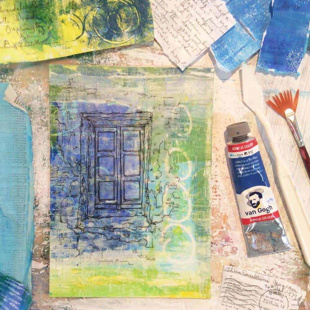 collage, painting, studio