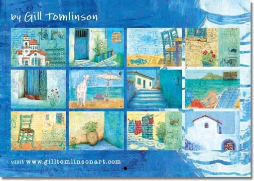 twelve images in 2018 art calendar by Gill Tomlinson