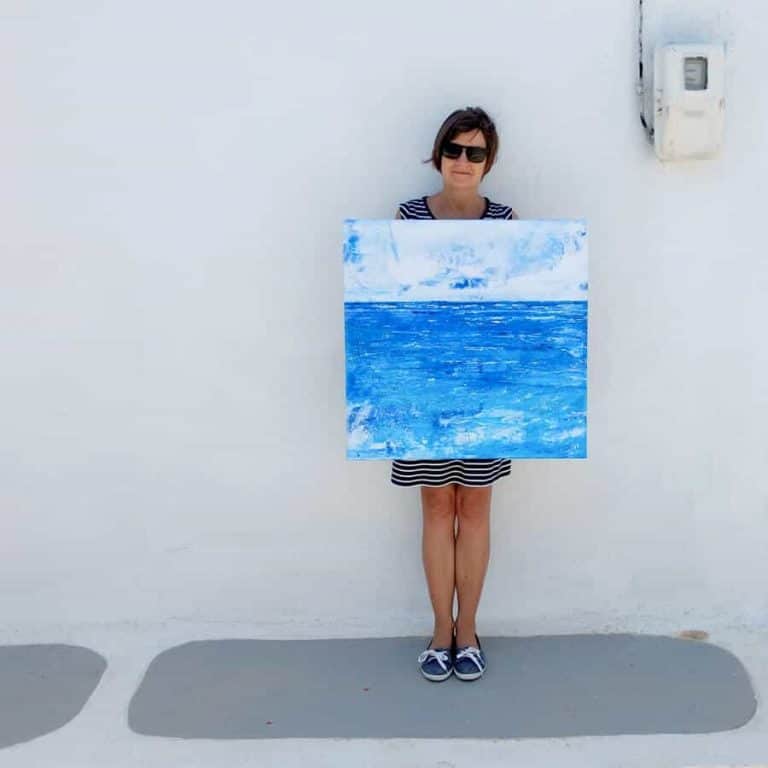summer seascape canvas art by gill tomlinson greece