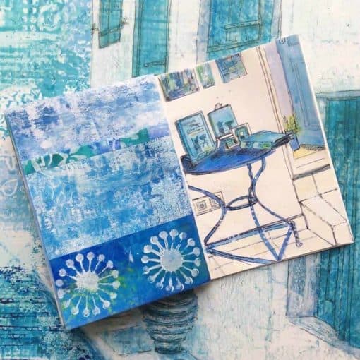 sketchbook images inspired by greece by gill tomlinson art
