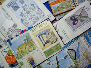 sketchbooks, watercolour, daily drawings, artists books